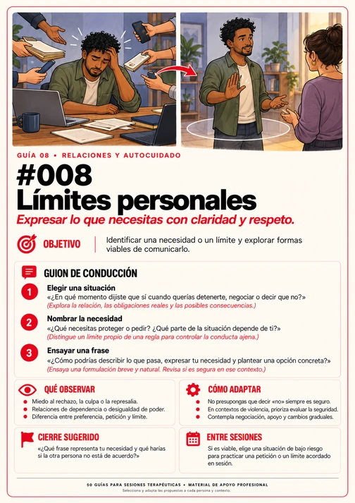 Guía ilustrada en español: Límites personales