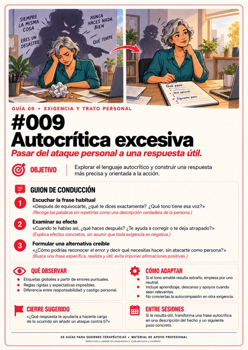 Guía ilustrada en español: Autocrítica excesiva