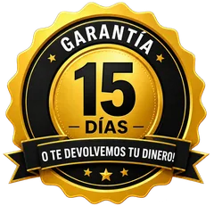 Garantía de 15 días o te devolvemos tu dinero
